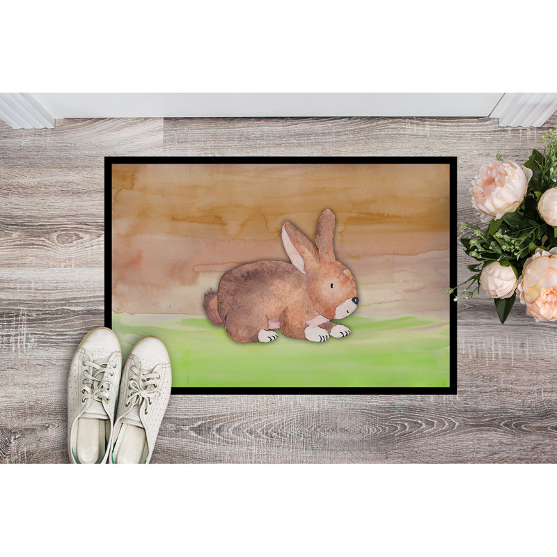 Beulah Non-Slip Easter Outdoor Doormat, Rectangle 1'6 x 2'3"
