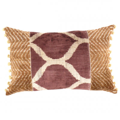 Coussin en velours réversible