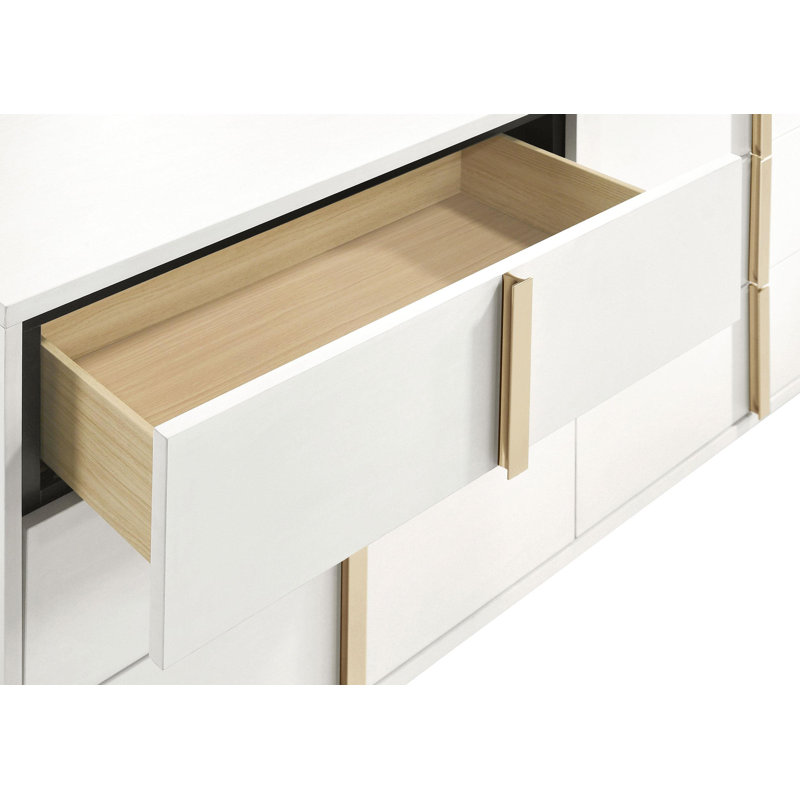 Commode et miroir Kehl, Blanc