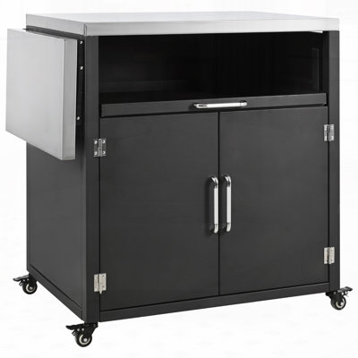 Outdoor Folding & Expandable Work Surfaces, Ample Storage Space, and Lockable Wheels