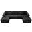 Koli Boneless 138" U-shaped Sectional Couch, Compression Modular Sofa for 6 Person-319347767