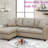 Polyfiber Tufted Cushion Couch Sectional Sofa Chaise Living Room Furniture Reversible Sectionals Chaise (Sectional)-868437921