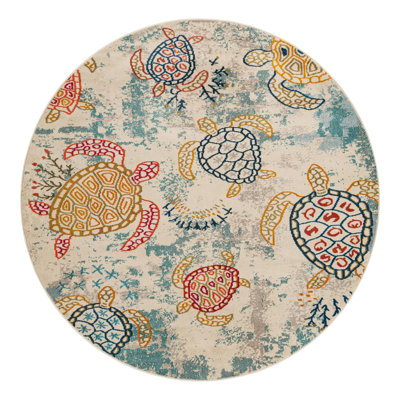 Vargas Animal Print Beige Area Rug