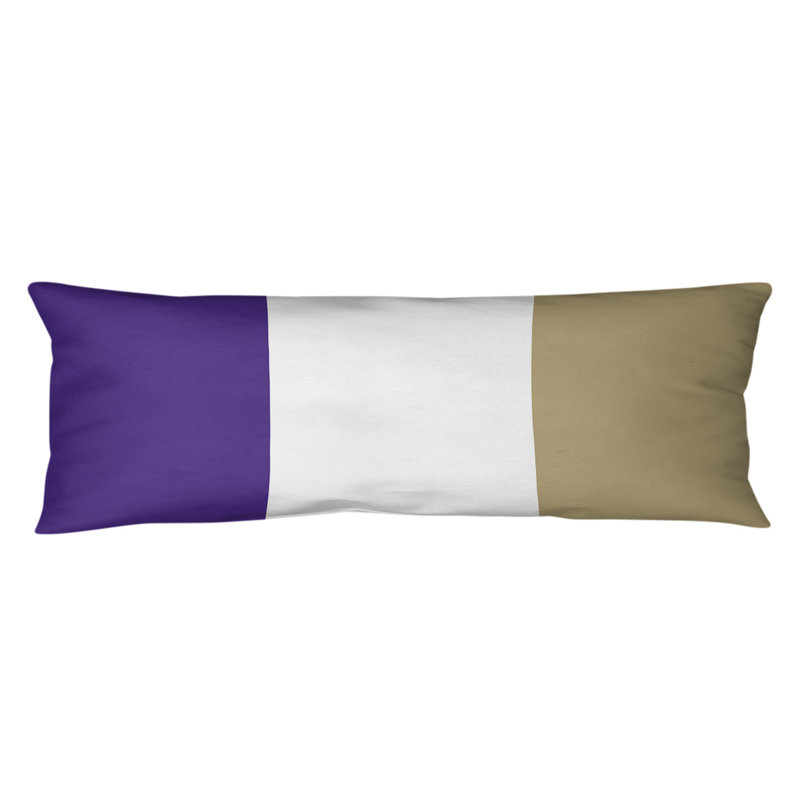 Oreiller de corps en polyester / polyester Arizona Football Stripes, Mauve / doré, Alabama 