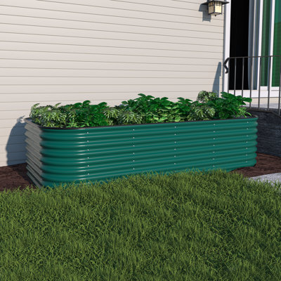 Heise 9 In 1 Modular Galvanized Steel Raised Garden Bed