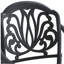 Ensemble de 5 meubles de patio en fonte d'aluminium avec structure noire et coussins de siège bruns (même sku: W1710S00044)