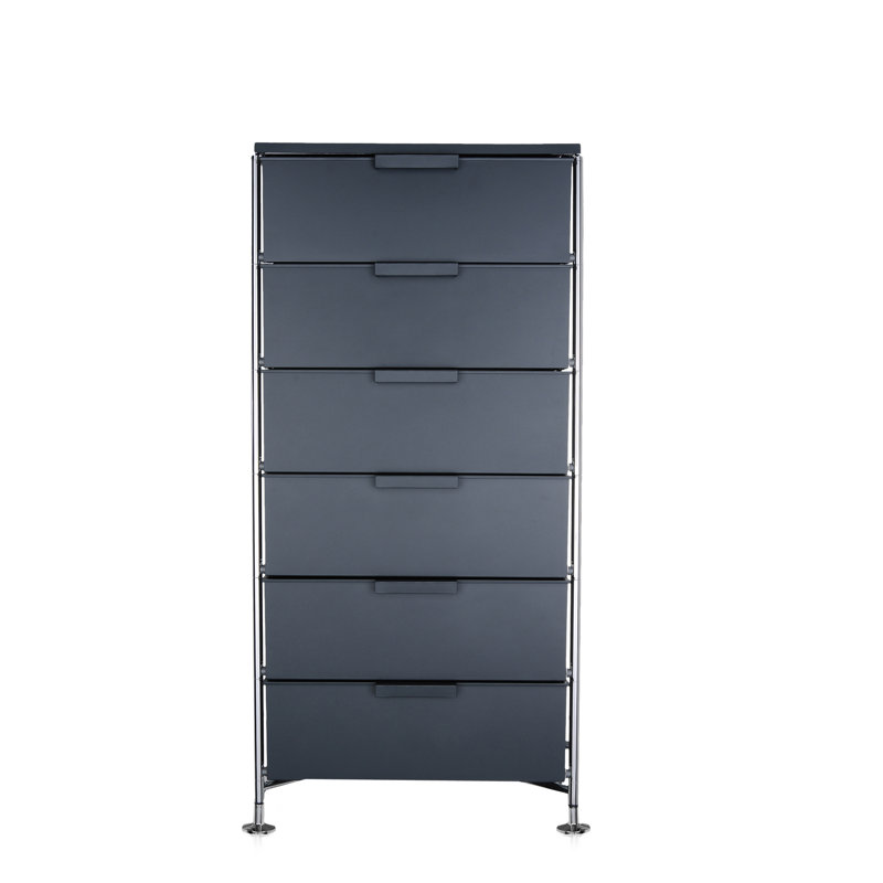 Mobil Drawer Storage, Translucent Cobalt, 6 Hi, With Wheels