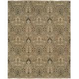 Wool Floral Area Rug in Brown