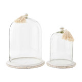Mud Pie Classic Home 2 Piece Bead Cake Stand Set
