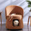 Chaises d'appoint avec rangement, pieds en bois d'acacia, coin moderne pour la maison