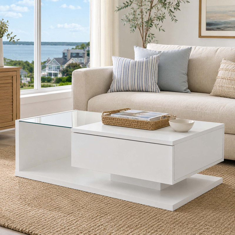 Table basse Ludis, Blanc