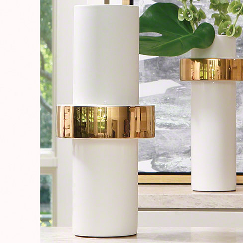Gold Ring Vase-Mid