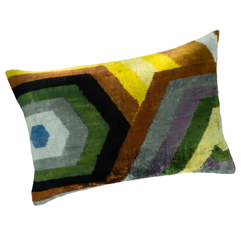  Housse de coussin en velours Ikat
