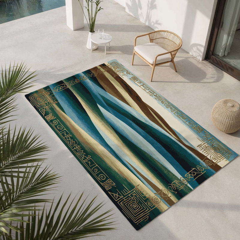 Tapis intérieur et extérieur Lunar Shores, Rectangle 9' x 12'