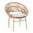 Coussin beige / structure brune