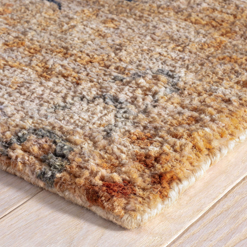 Tapis en jute noué à la main Horseshoe, Rectangulaire 8 pi x 10 pi