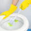 Toilet Bowl Cleaner Brush With Holder | Heavy Duty Cleaning Wand With Under The Rim Scrubber, White/Green