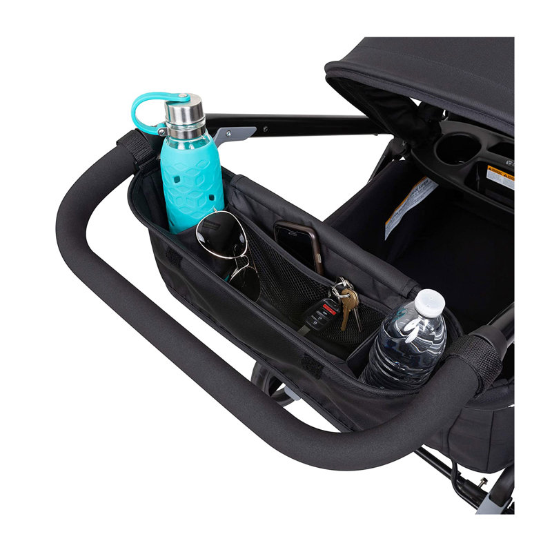 Baby Trend Foldable Multi-Child Stroller with Storage, Black