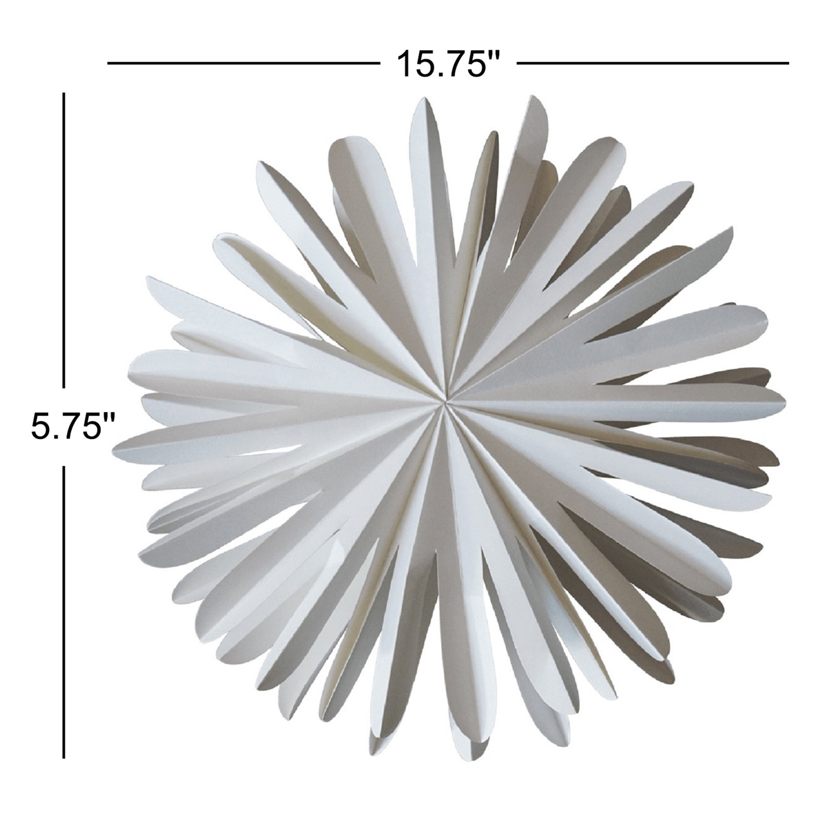 Paper Flake Sculpture, 15.75'' H x 15.75'' W x 15.75'' D