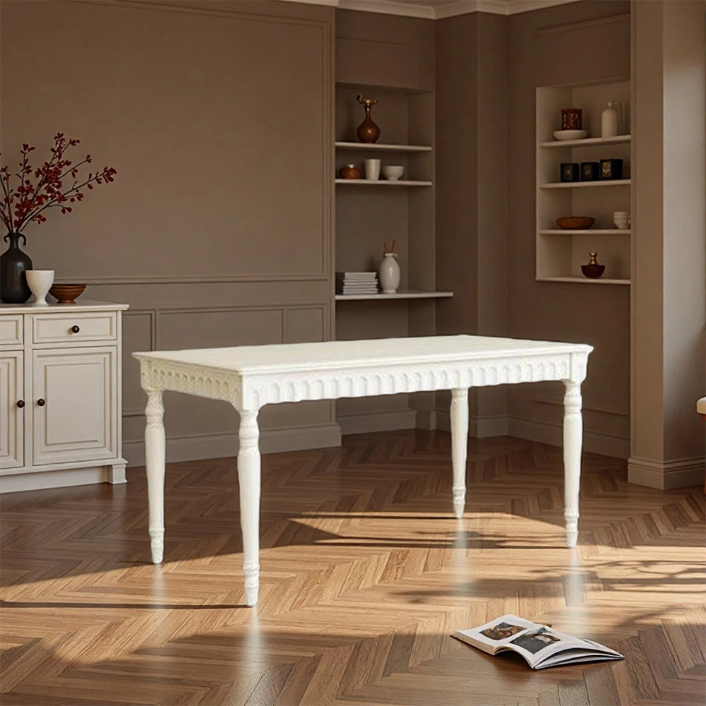 George Oliver Simple and Elegant Solid Wood Dining Table | Wayfair