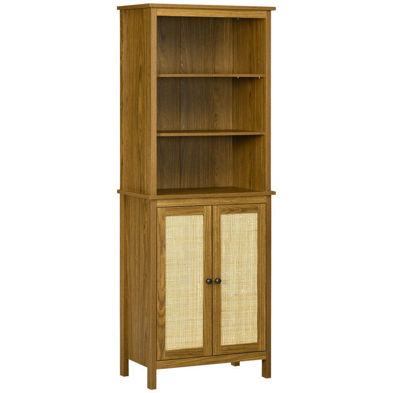 Bibliothèque avec armoire et tablettes ouvertes