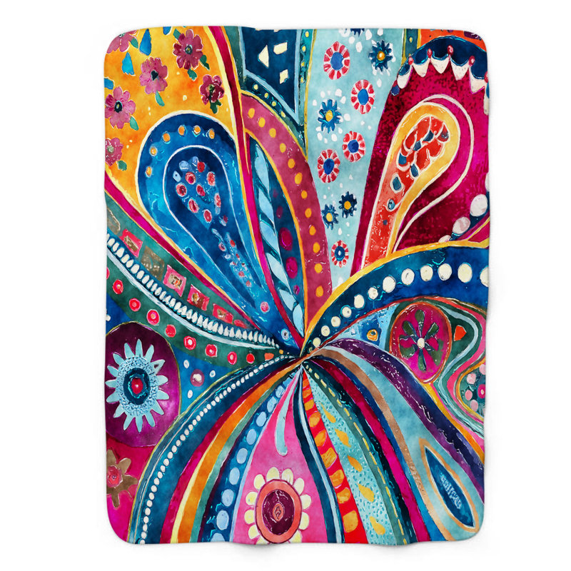 Rainbow Rhythm Radiance Throw Blanket, 50" W x 60" L