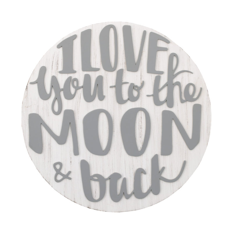 «Nick Love You to the Moon and Back», art encadré en bois