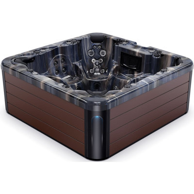 Luxuria Spas 220 Volt 7 Person 100 - Jet Acrylic Square Standard (Hardwired) Hot Tub with Ozonator and Built-In Speaker