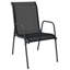 Ozie 3 Piece Garden Dining Set Black Steel