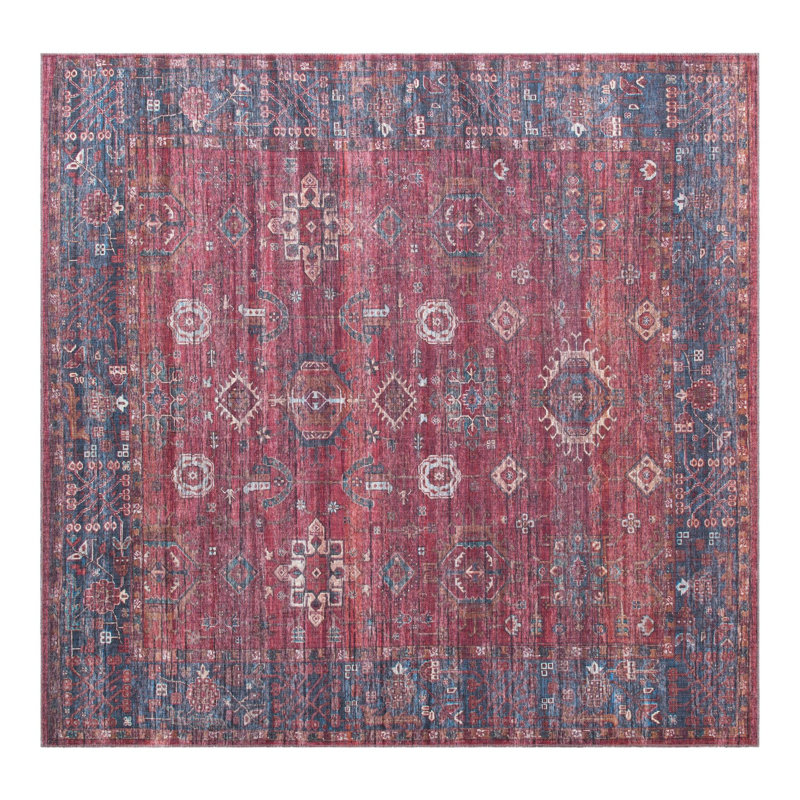 Hedin Geometric Indoor Rug, Square 10'6" x 10'6"