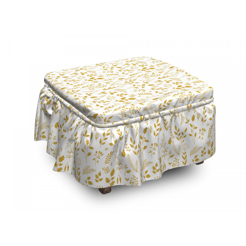 Housse pour repose-pieds monochrome spring seasons