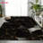 Geometric Wireframe Style Area Rug, Black Orange Light Pattern, Machine Washable Non Slip, Indoor Decor for Living Room Bedroom Entryway Front Door Kitchen Balcony Apartment Cozy Home-129037015