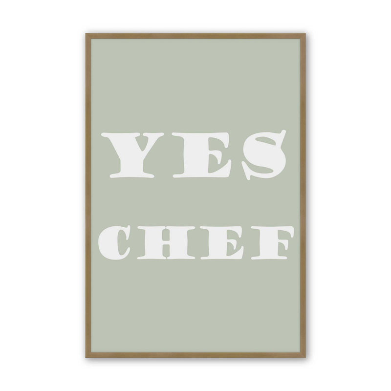 Oui, chef II, Or brossé, H 15,25 po x l 12,25 po