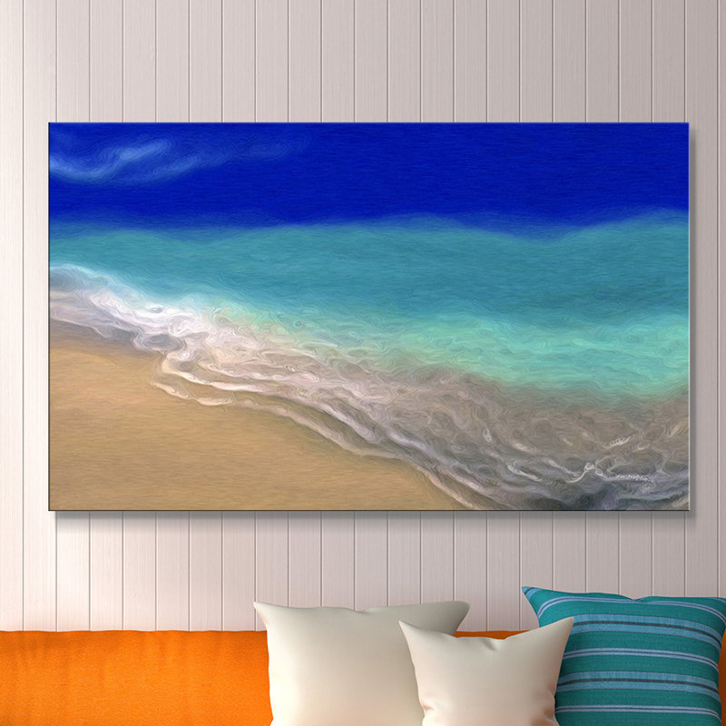 «Beach Scene», reproduction d'art, H 36 po x l 60 po x P 1,5 po, Toile tendue