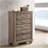 Harrison Washed Taupe 5-Drawer Bedroom Chest-2089039592