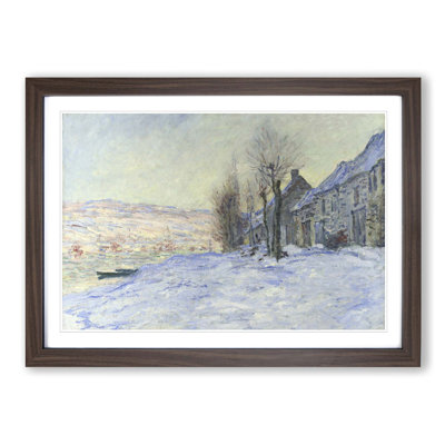 Lavacourt, Sunshine and Snow by Claude Monet - Framed Print