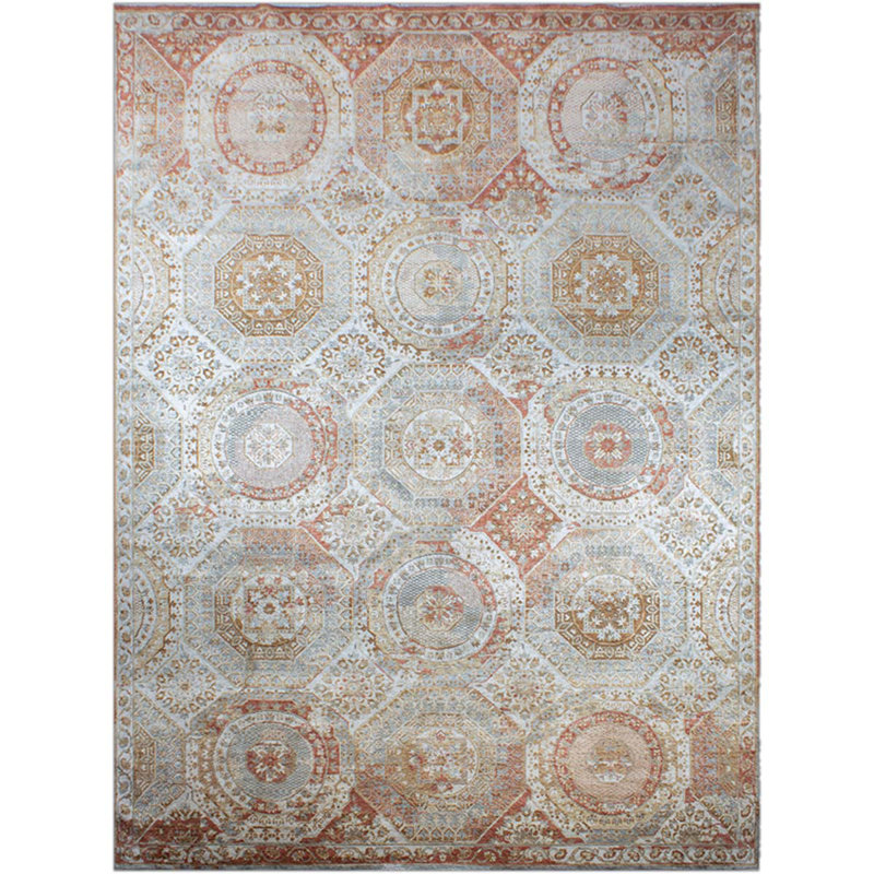 Hand Knotted Area Rug in Ivory