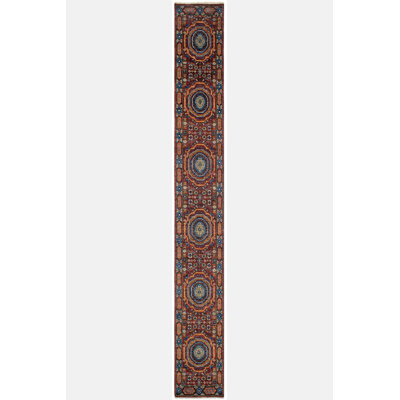 Tapis de couloir rouge 2 pi 7 po x 15 pi 10 po One-of-a-Kind