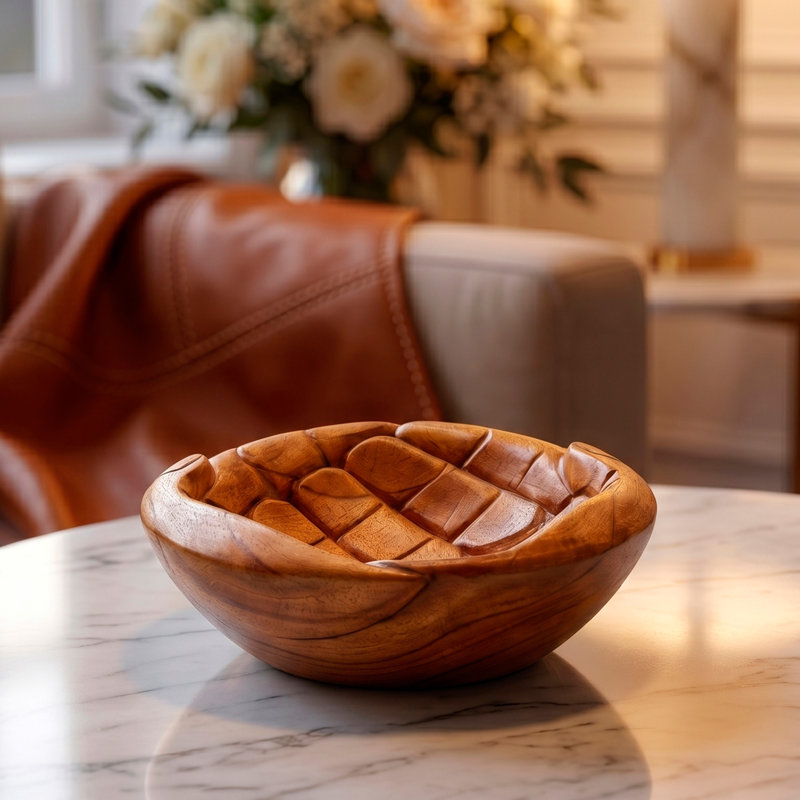 Hand Carved Wood Catchall