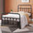 Classic Metal Platform Bed Iron Open-Frame Bed with High Headboard and Footboard-1832431510-1816487951