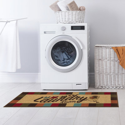 Machine Washable 20"x 59" Laundry Room Runner Rug, Multicolor