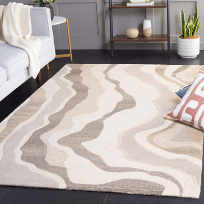 Carigan Hand Tufted Wool Abstract Rug