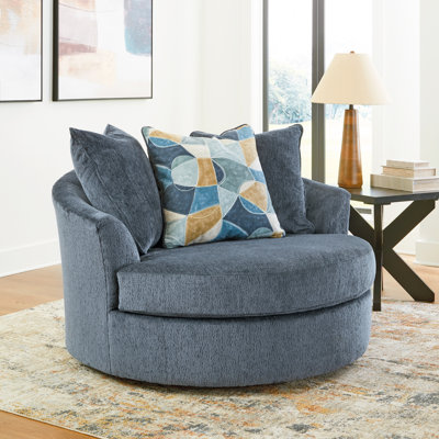 Gwenith Upholstered Swivel Accent Chair