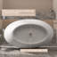 Baignoire de trempage autoportante 63 po x 37 po à surface solide blanc mat avec trop-plein et bonde escamotable