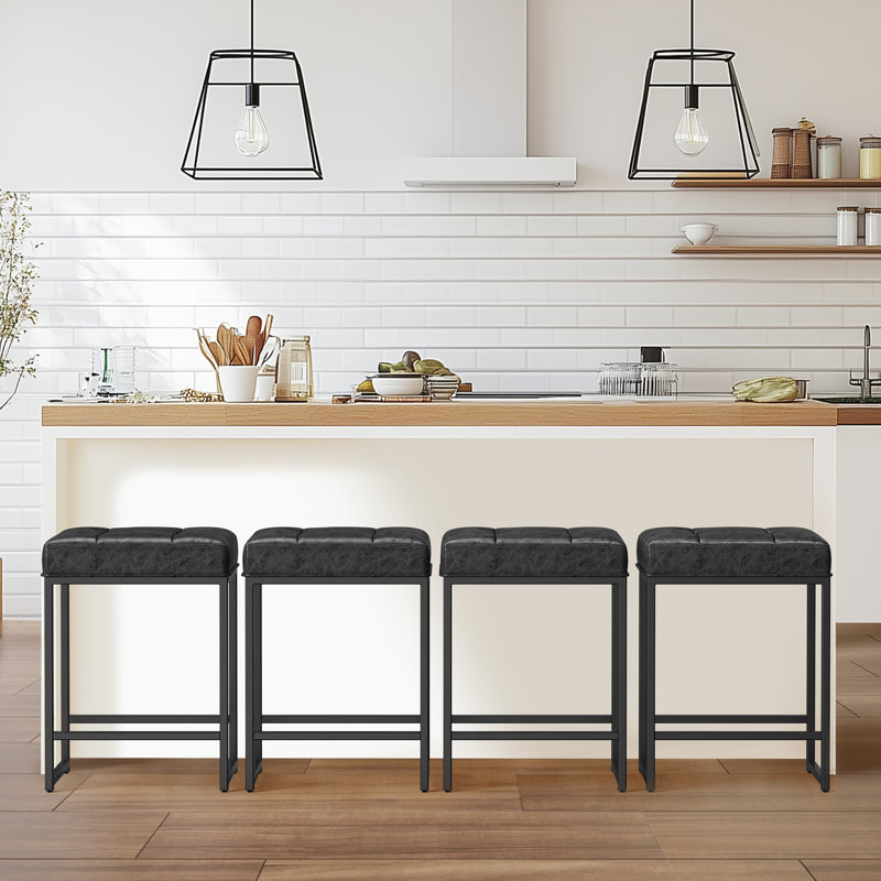 Tabourets Kloud, Noir, noir, noir, noir, Tabouret de bar (siège d'une hauteur de 24 po)