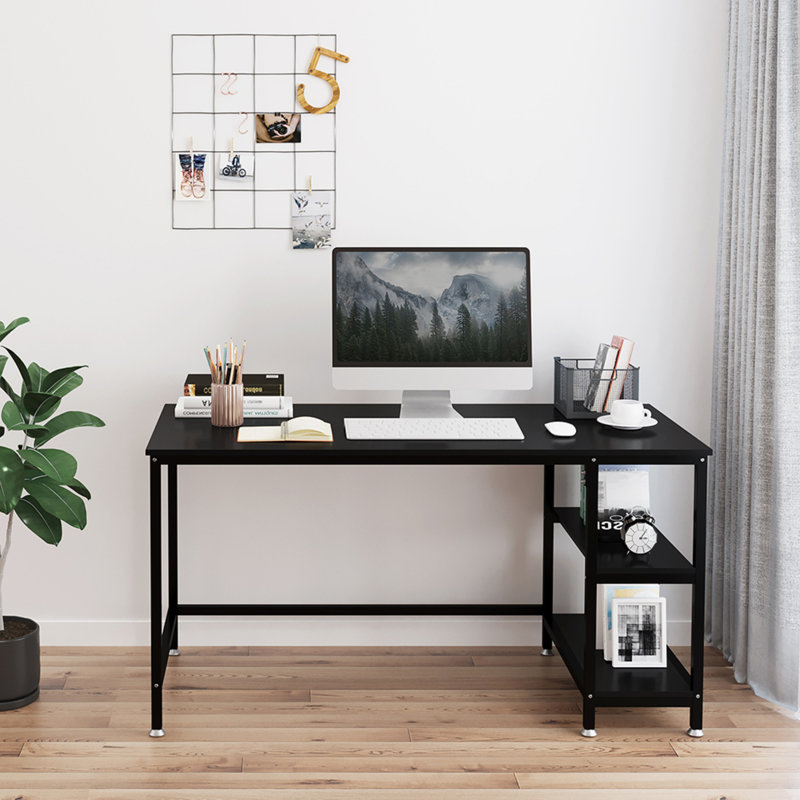 120cm W Rectangle Writing Desk, Black
