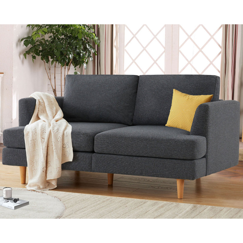 Yanelys 56.55'' Loveseat, Dark Gray