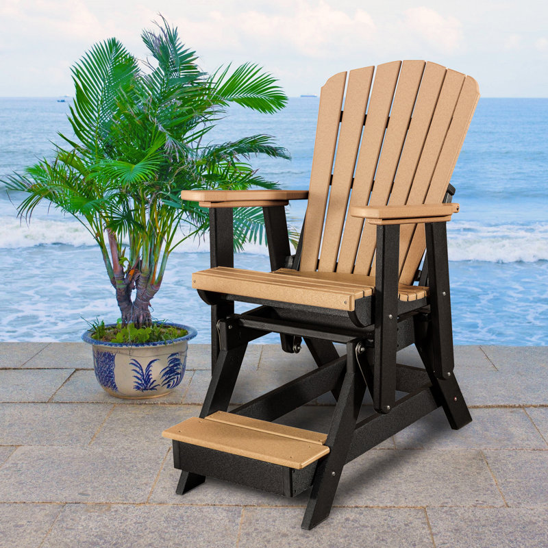Chaise Adirondack en plastique, Brun / noir