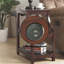 Table d'appoint polyvalente en bois avec chargement USB et rangement ouvert