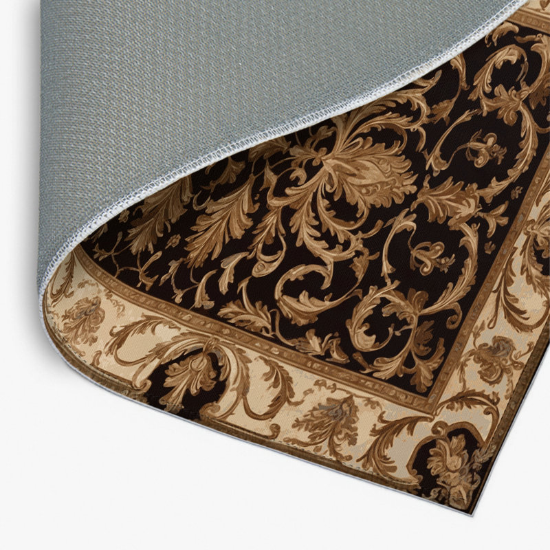 French Brown Indoor and Outdoor Area Rug, Rectangle 2' x 3'